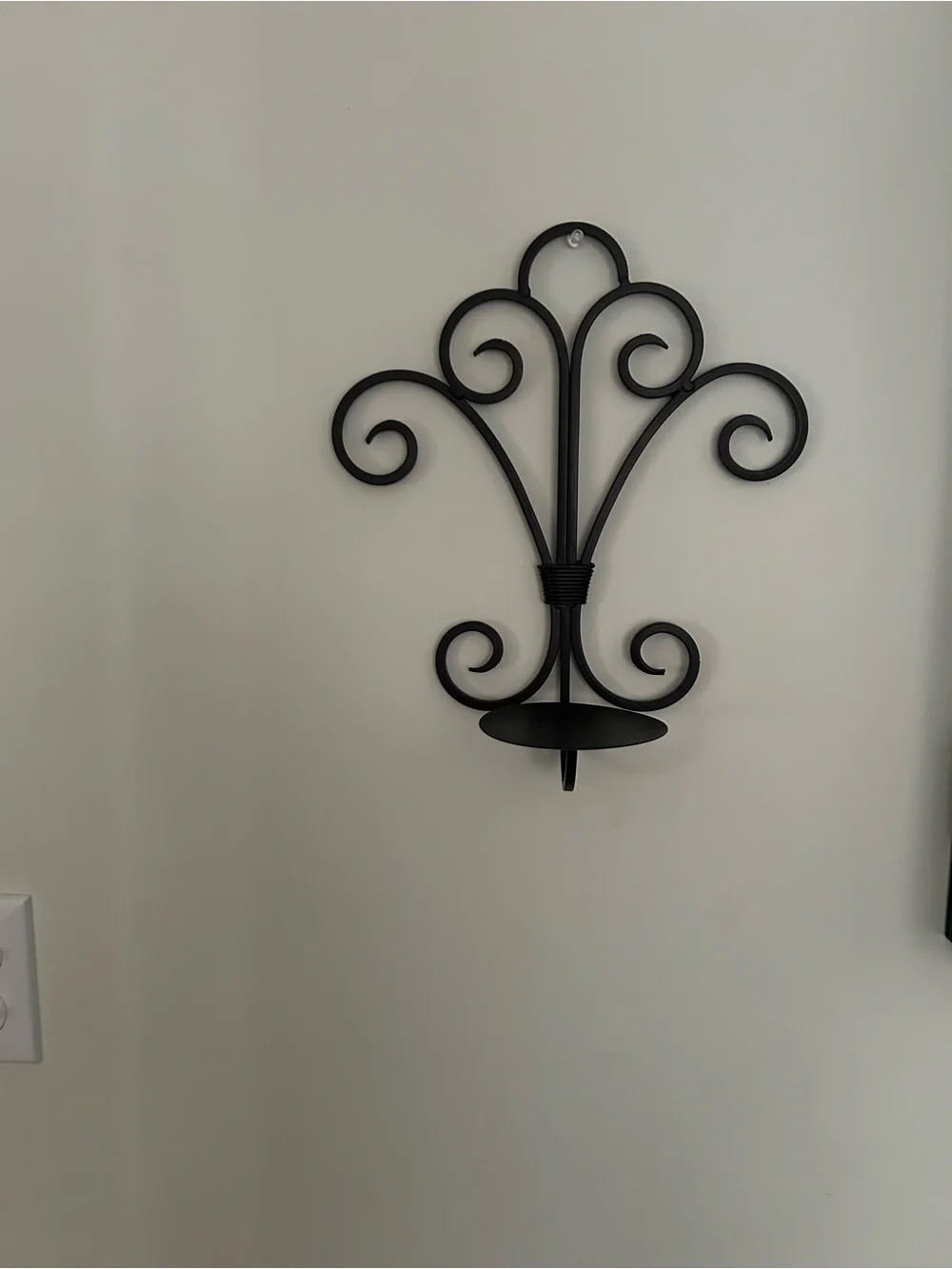 Black/Bronze Scroll Wall Sconce Candle Holder - Set of 2
